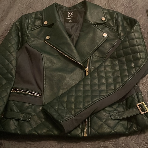 Emerald Green Moto Jacket - Picture 3 of 5